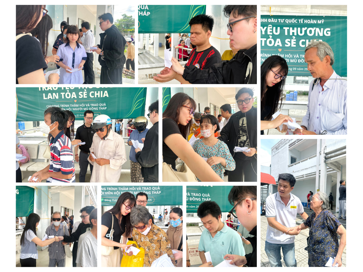 Đại diện Quốc tế Hoàn Mỹ trao yêu thương, lan tỏa sẻ chia