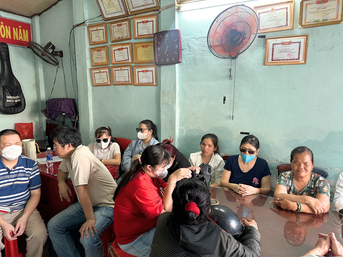 Hội người mù Tân Phú với hơn 60 thành viên được kết nối 14 năm nay